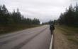 Vietos autostopui beiekant kelyje Saariselka-Rovaniemi