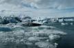 Panorama (Prie eero, ledo eero. Jokulsarlon, Islandija)