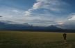 Ararato kalno fone. Wonderful scene