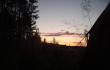 Vaizdas iš palapinės į baltąją Suomijos naktį, pusvalandis po vidurnakčio, dar visai net ne šiaurėje