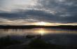 Nebelikę nė valandos iki vidurnakčio šalia Inario ežero Suomijos šiaurėje