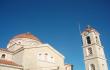 Cerkvės bokštai Kipro miestelyje Pomos