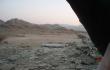 Puikaus būta vaizdo iš palapinės ryte po nakvynės Omano sostinės pašonėje