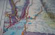 Akabos, kuri Jordanijoje ir Eilato, kuris Izraelyje, vieta žemėlapyje
