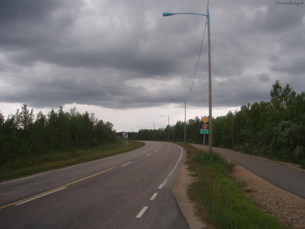 E75 kelias �iaur�s Suomijoje, nuo Ivalo link Inario